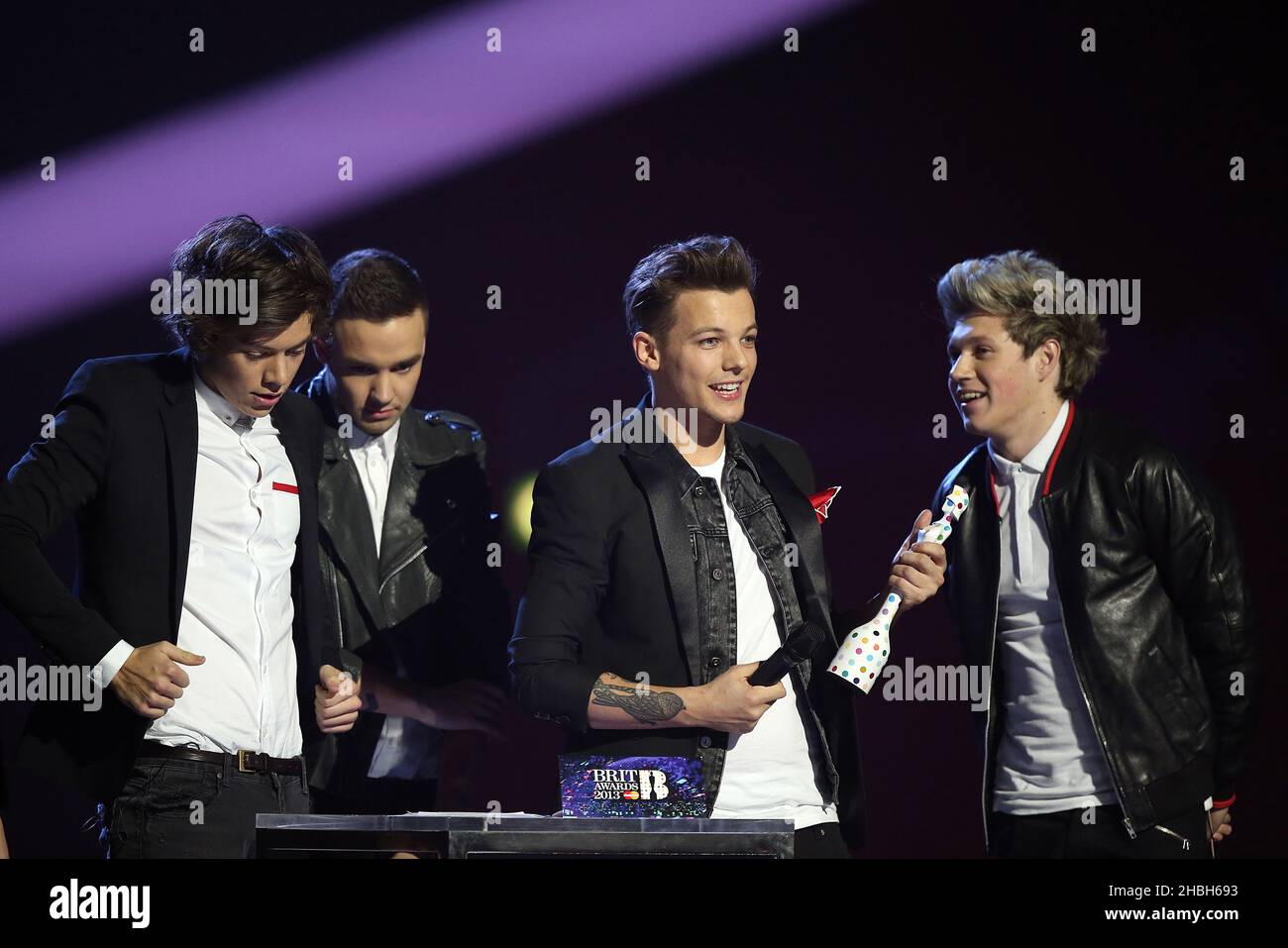 Niall Horan, Harry Styles, Louis Tomlinson and Liam Payne of One Direction  049 at the iHeartRadio Jingle Ball KIIS FM at the Staples Center in Los  Angeles. December 4, 2015.One Direction 049
