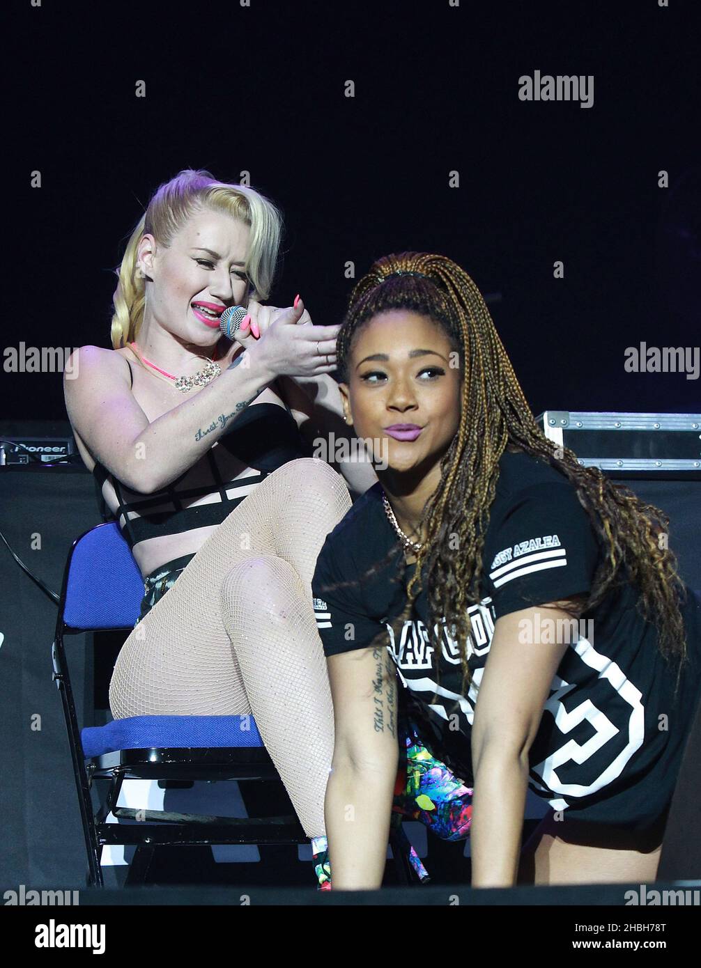 US Female Rapper Iggy Azalea supporting Naz and performs on stage at ...