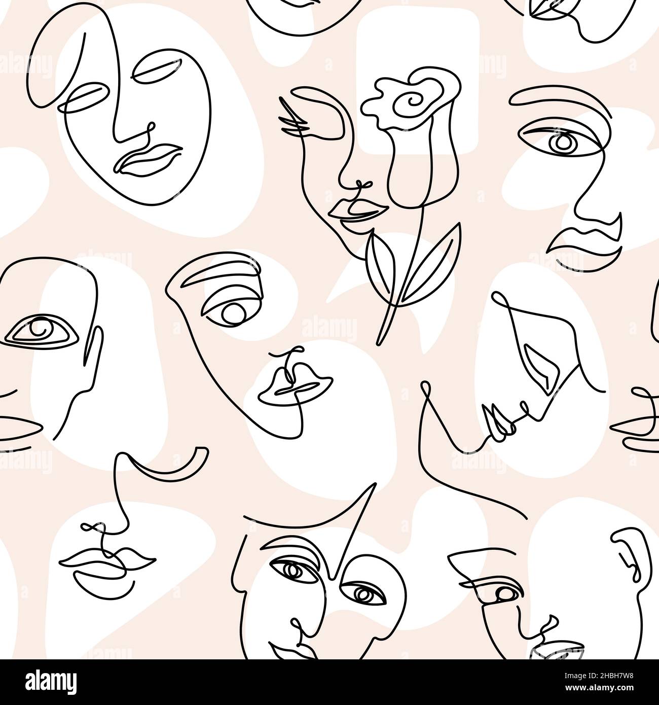 drawing of three faces painted pencil picture caricature Abstract art  concept Stock Photo  Adobe Stock