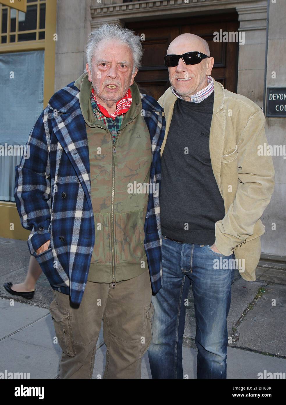 David Bailey and Brian Clarke attend the Fenton Bailey's Human Relations exhibitions - private view at the Imitate Modern in London. Stock Photo