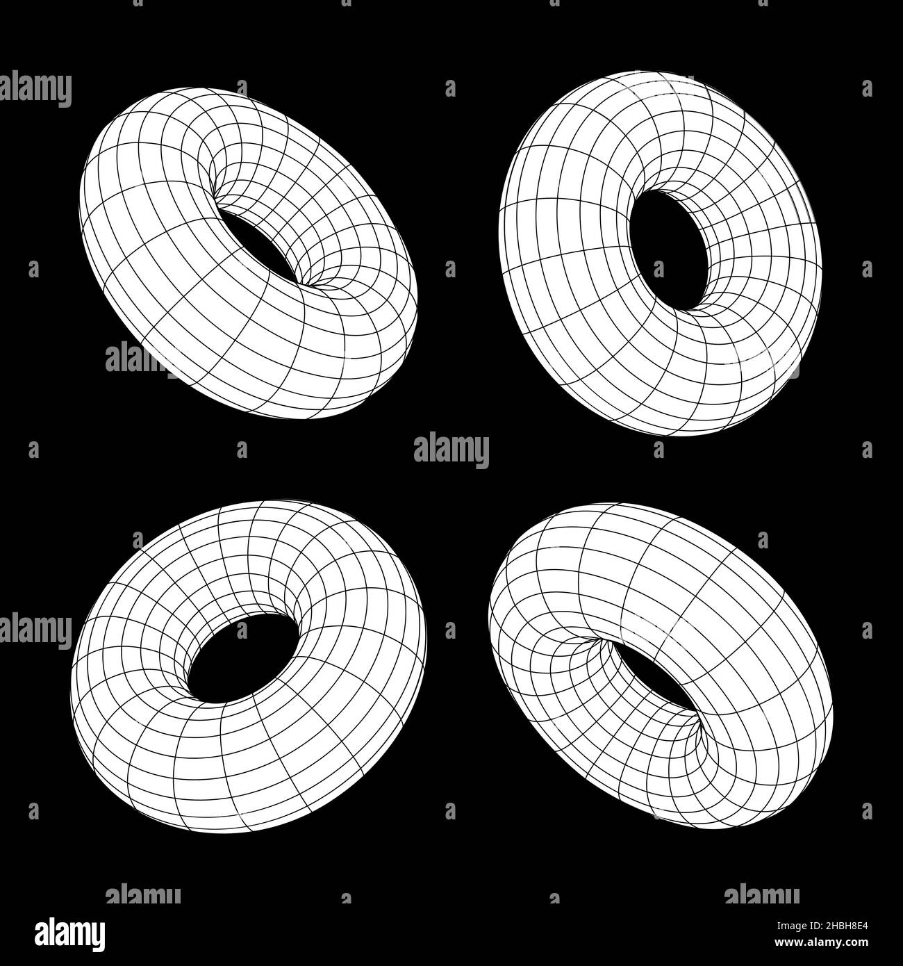 vector retro futuristic design elements 3D cube. Retro graphics set ...