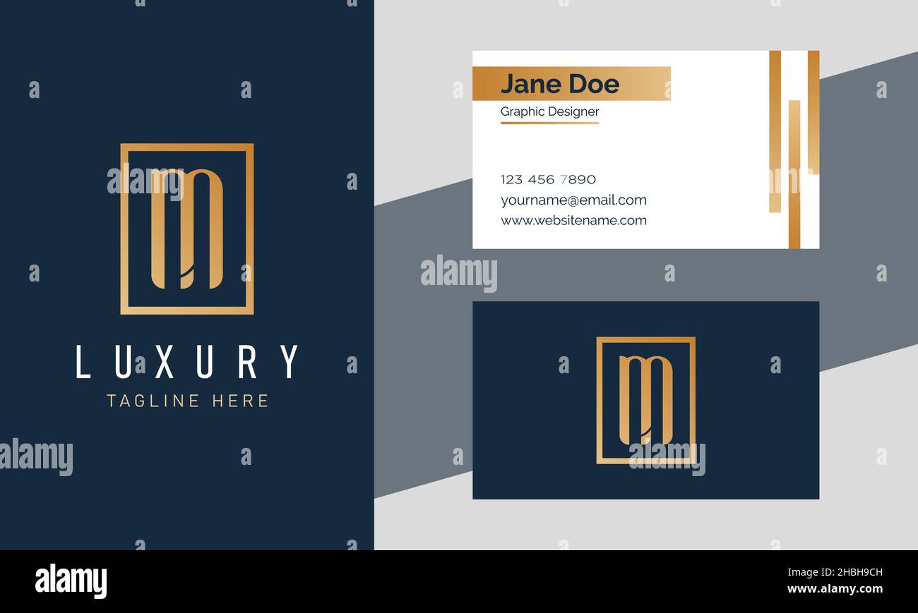 Abstract Premium luxury corporate identity elegant letter M logo design ...