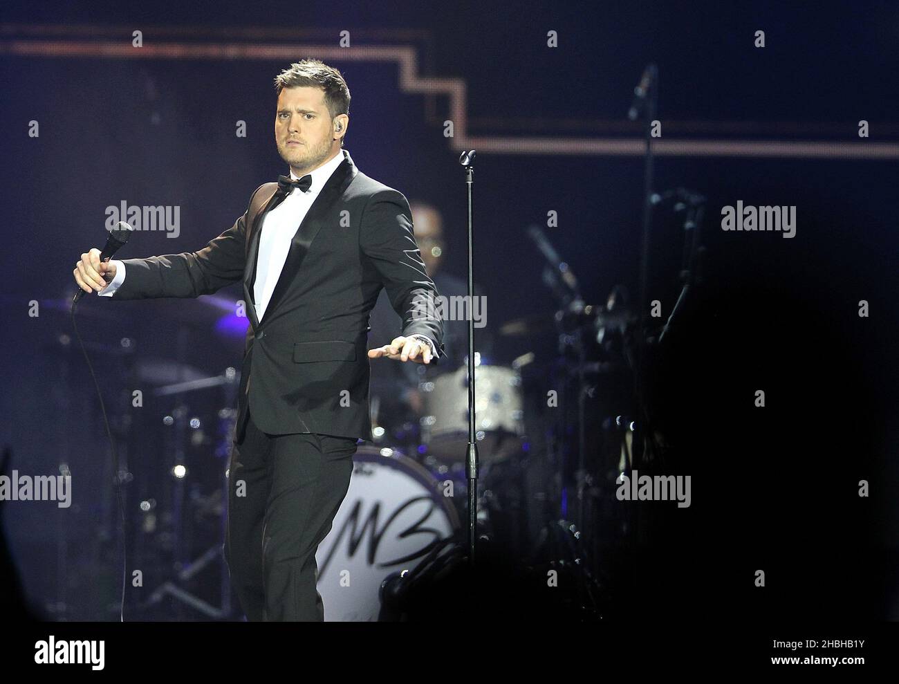 Michael Buble live in concert at the O2 Arena in London Stock Photo Alamy