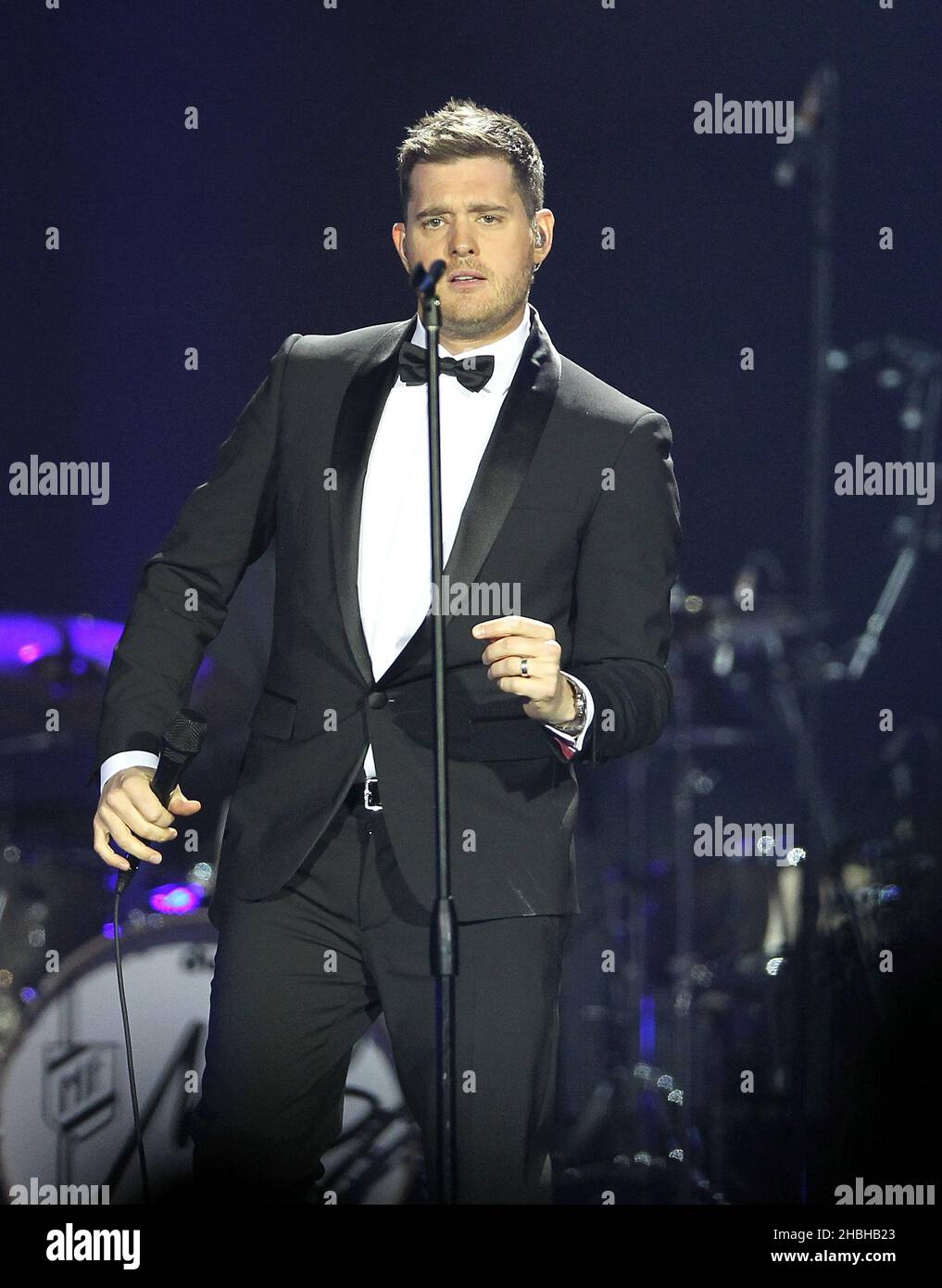 Michael Buble live in concert at the O2 Arena in London Stock Photo Alamy