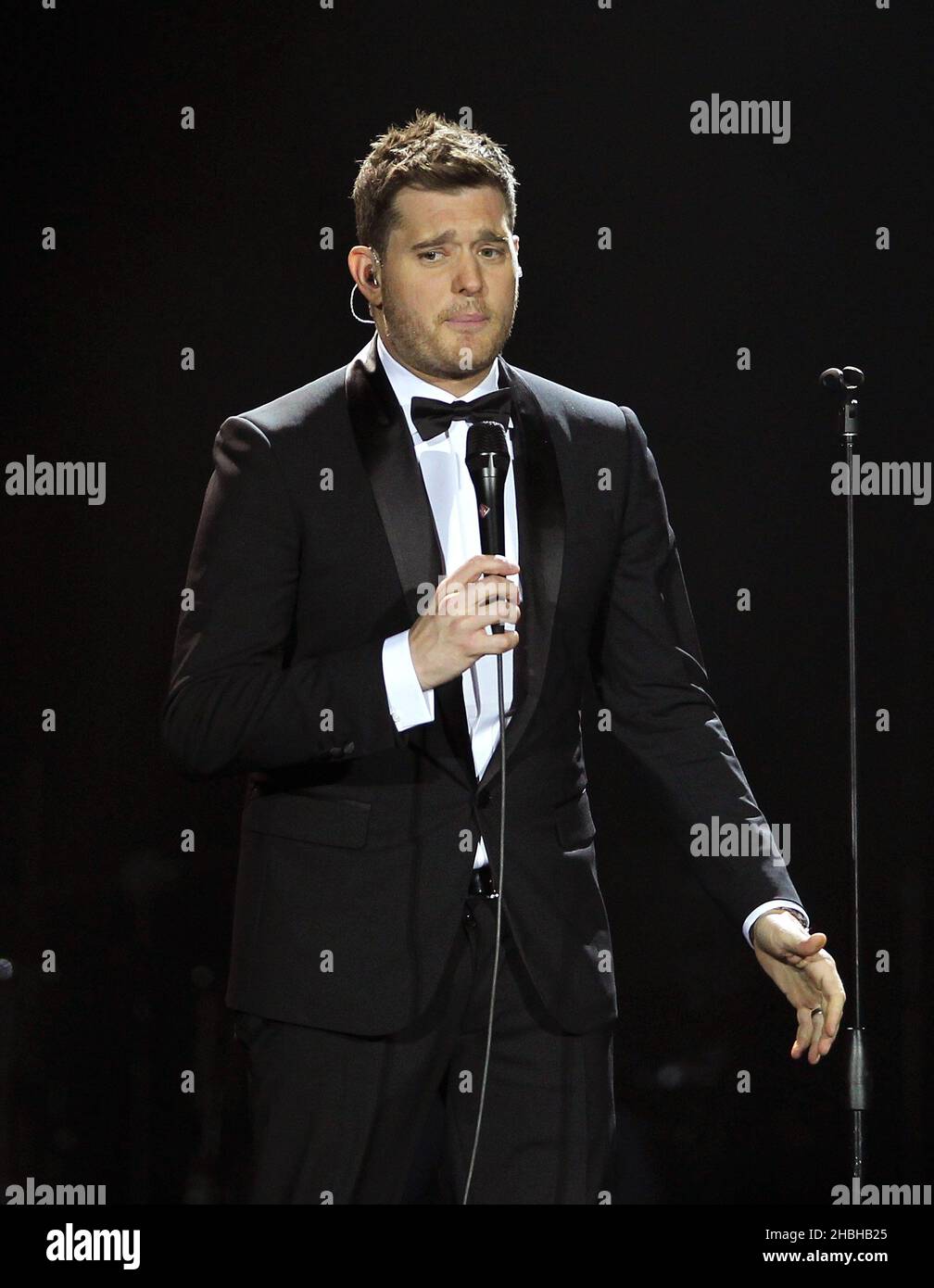 Michael Buble live in concert at the O2 Arena in London Stock Photo Alamy