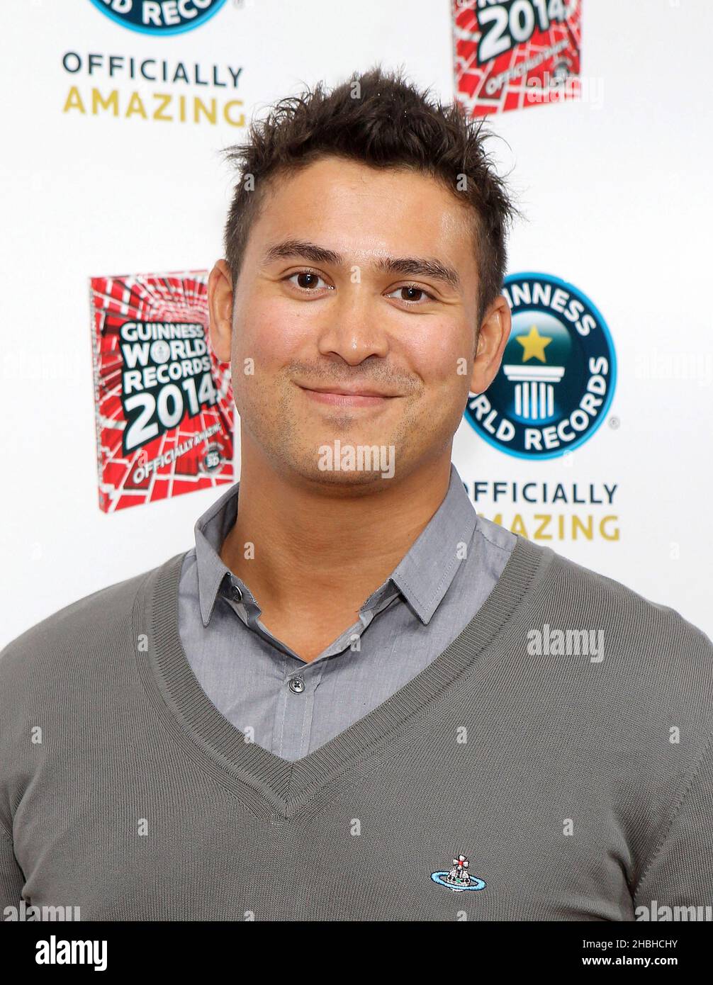 Rav Wilding attends the Guinness Book of Records 2014 Launch Party at One Marylebone in London. Stock Photo
