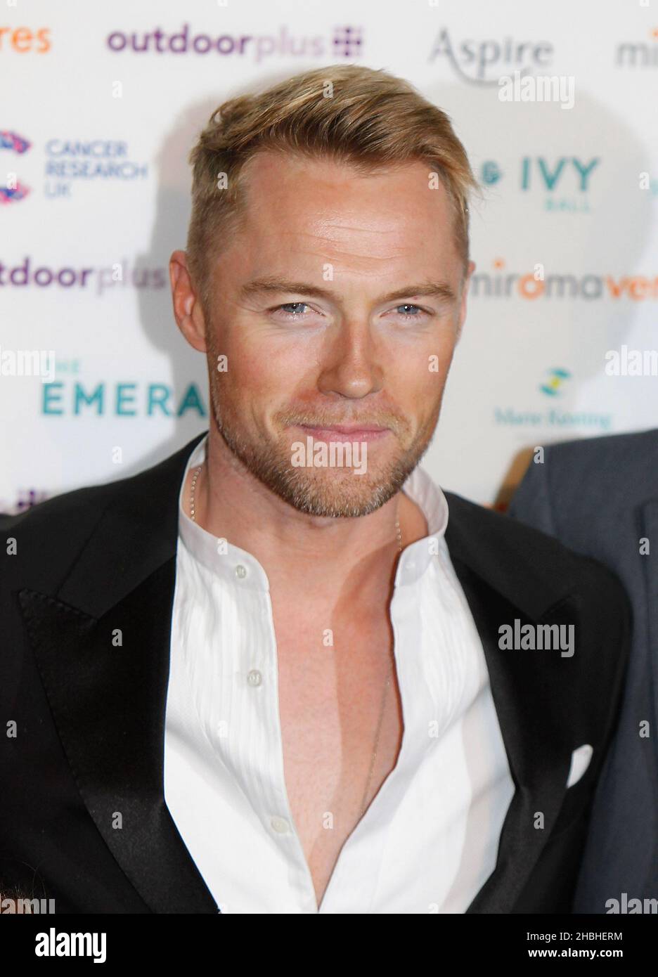 Ronan Keating arrives at the Emeralds and Ivy Ball at Old Billingsgate in London. Stock Photo