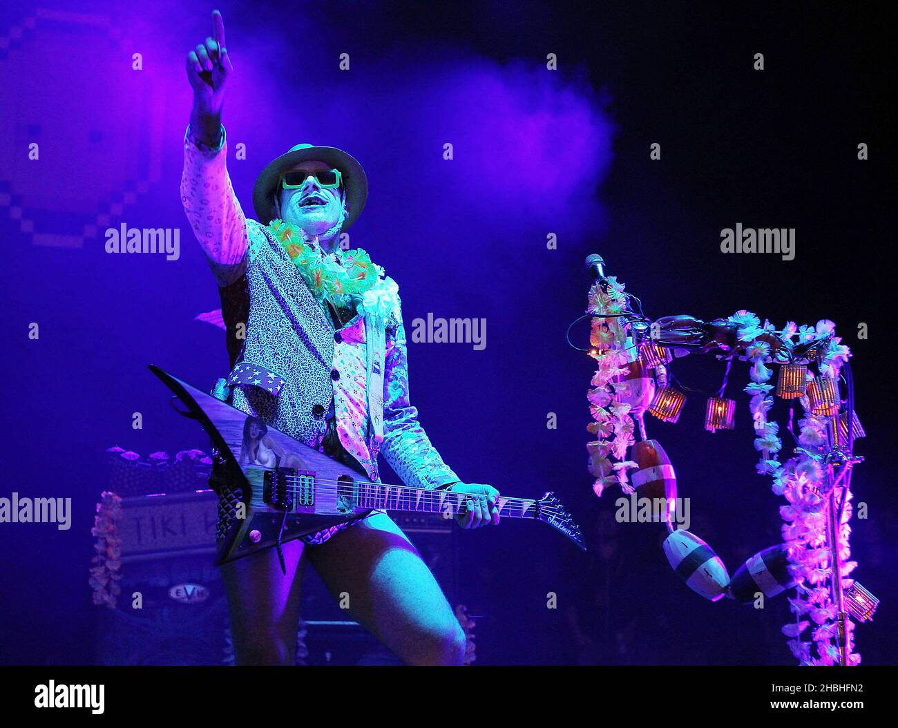 Wes Borland of Limp Bizkit performs at the NME Show at Brixton Academy