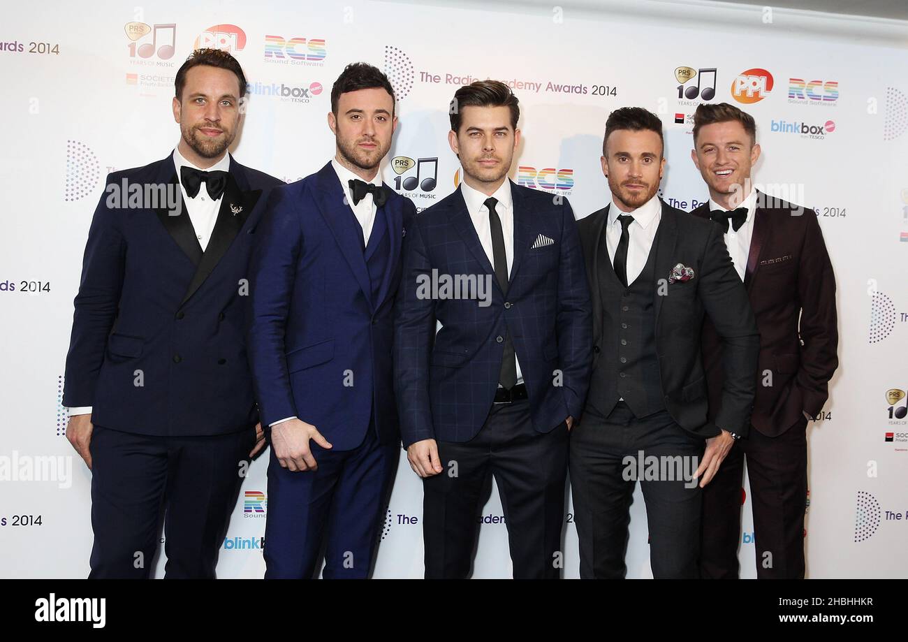 The Overtones attend The Radio Academy Awards at the Grosvenor House Hotel  in London Stock Photo - Alamy