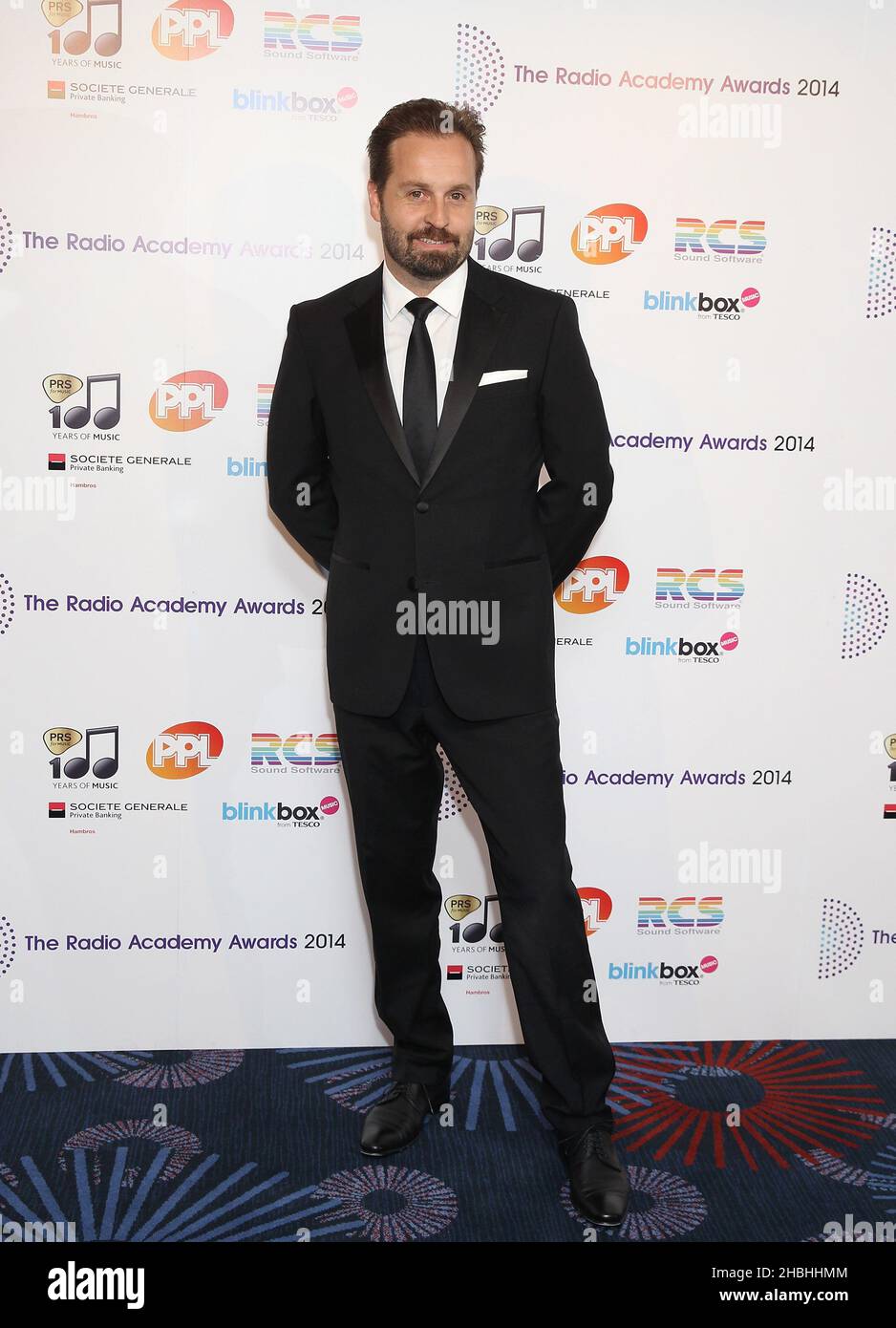 Alfie Boe attends The Radio Academy Awards at the Grosvenor House Hotel in London. Stock Photo