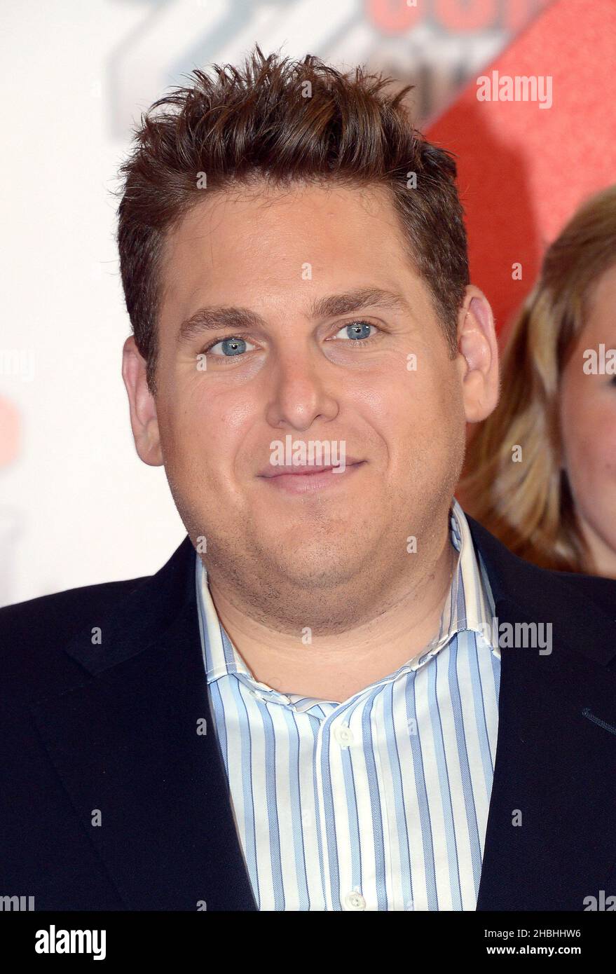 Cast of 22 Jump Street, Jonah Hill attends the Photocall at Claridges in London. Stock Photo
