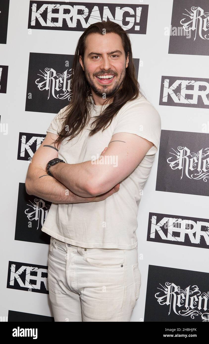 Andrew WK arriving at the Relentless Kerrang Awards at the Troxy in London. Stock Photo
