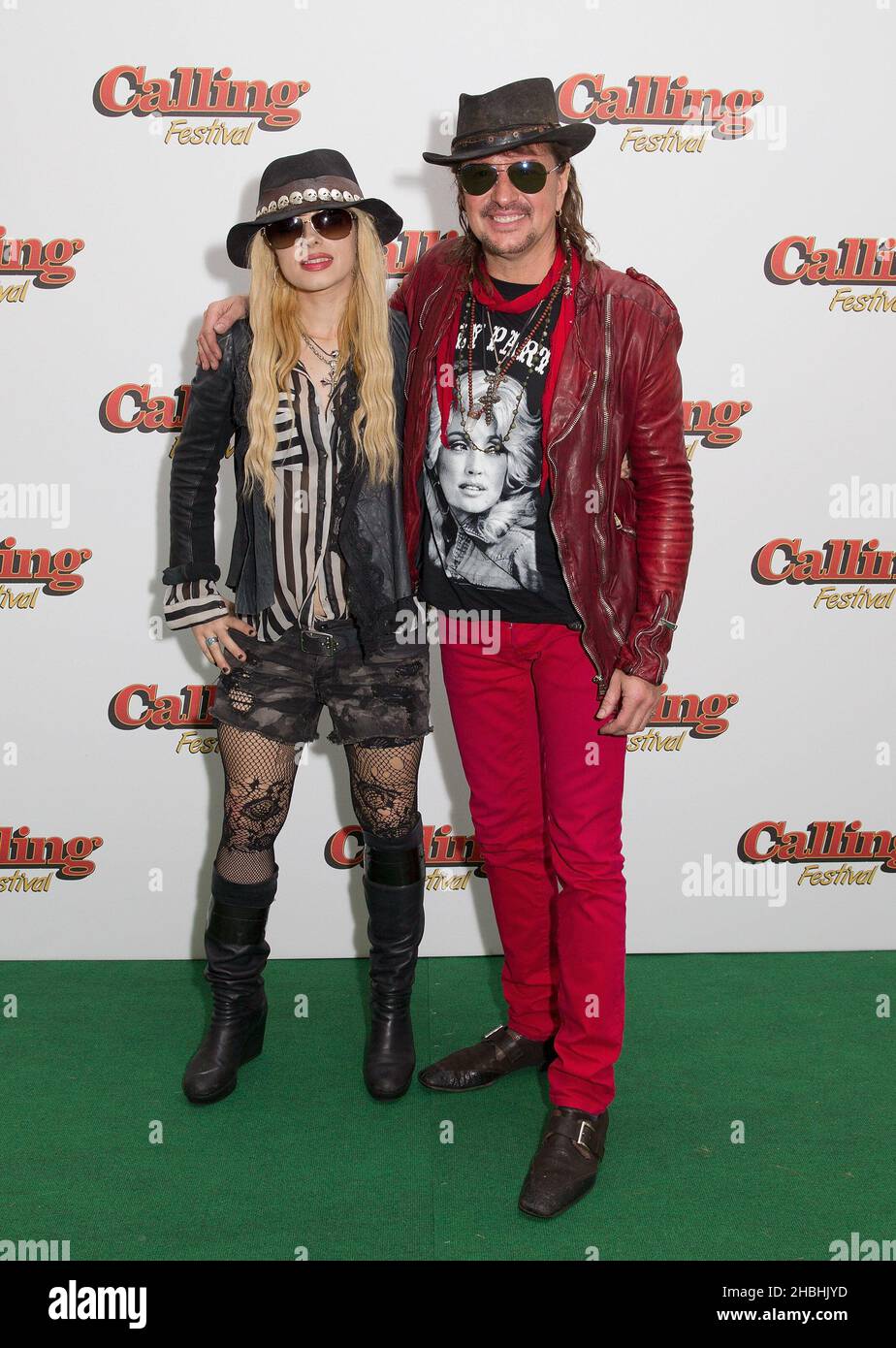 Orienthi and Richie Sambora backstage at the Calling Festival on