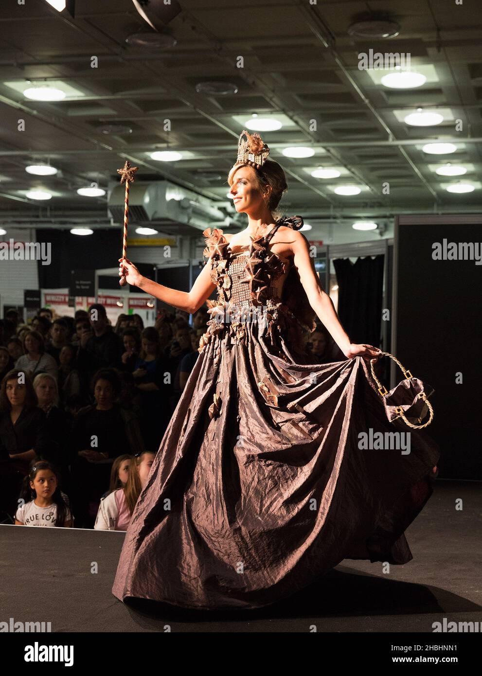 The Chocolate Show Fashion Models on Catwalk at Olympia in London. Stock Photo