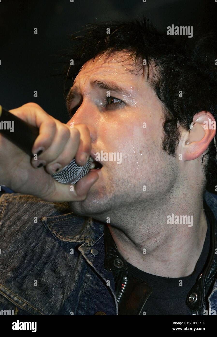 Same Endicott of The Bravery performs on stage at the XFM Christmas Party at the Carling Academy in Islington. Stock Photo