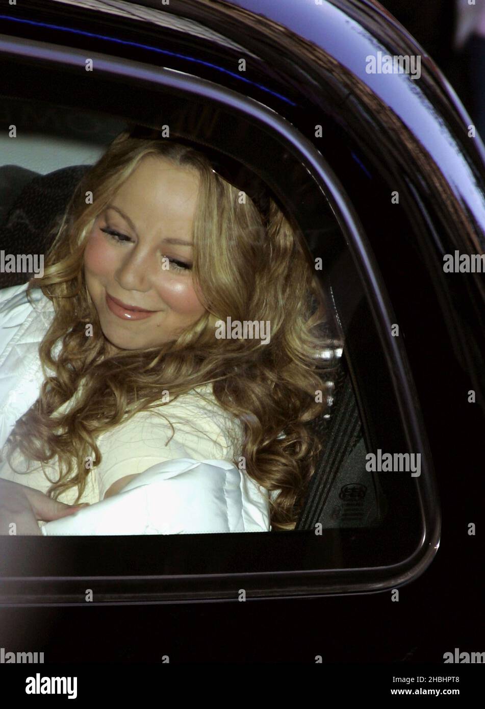 Mariah Carey arrives at HMV Oxford Street to promote album on 4