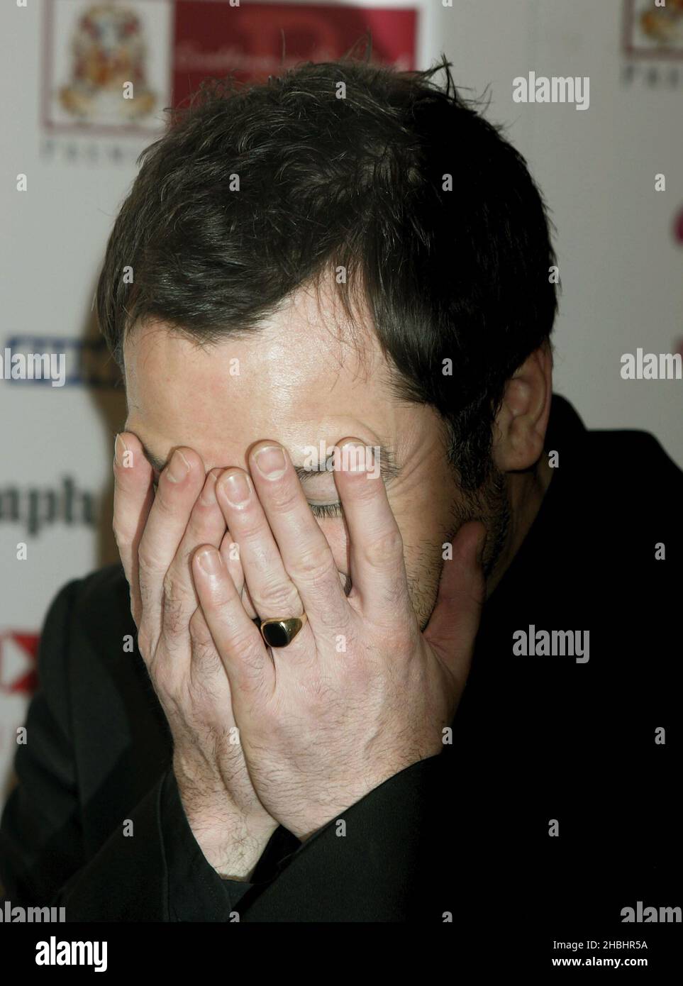 Last year's X Factor winner Steve Brookstein and partner at the Sony ...