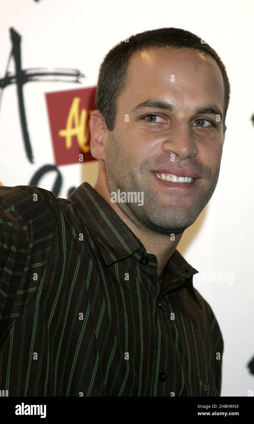 Jack Johnson in the press room at The 2006 Brit Awards at Earls Court, London Stock Photo Alamy
