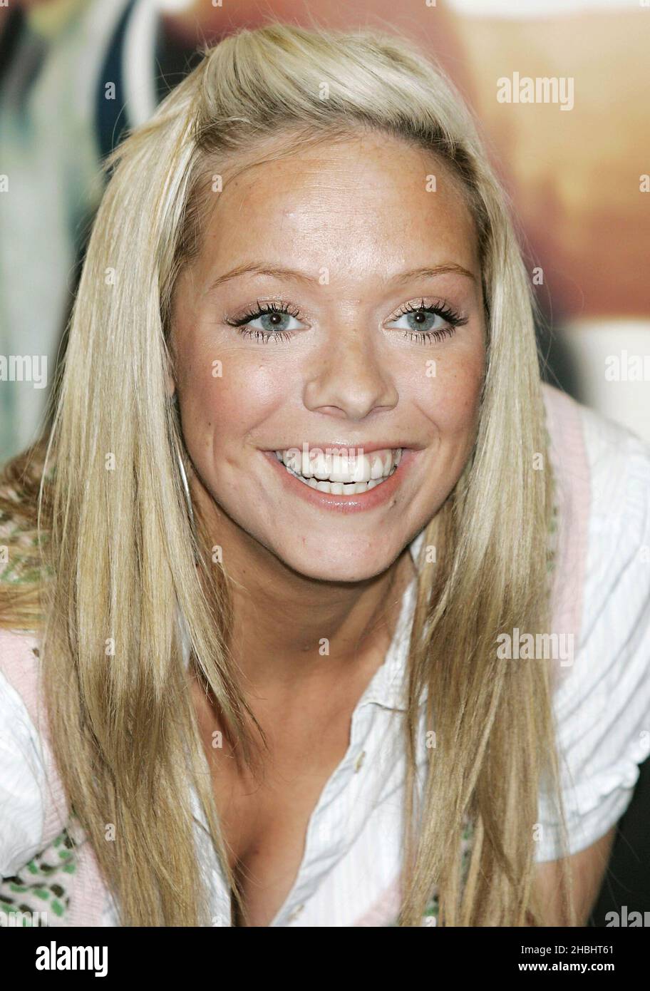 Atomic Kitten former singer Liz McClarnon, demonstrates the positive impact music has on the personal and social development of 0-5 year olds, at the LSO St Lukes, Old Street in London Stock Photo