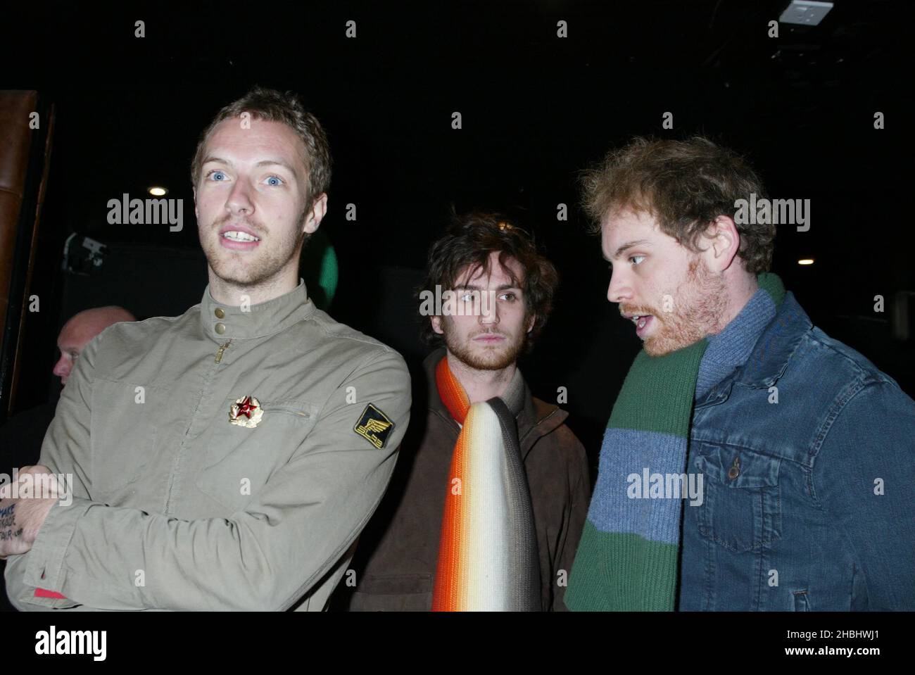 Coldplay at the NME Carling Awards 2003 held at Po Na Na in Hammersmith London. headshot. Stock Photo