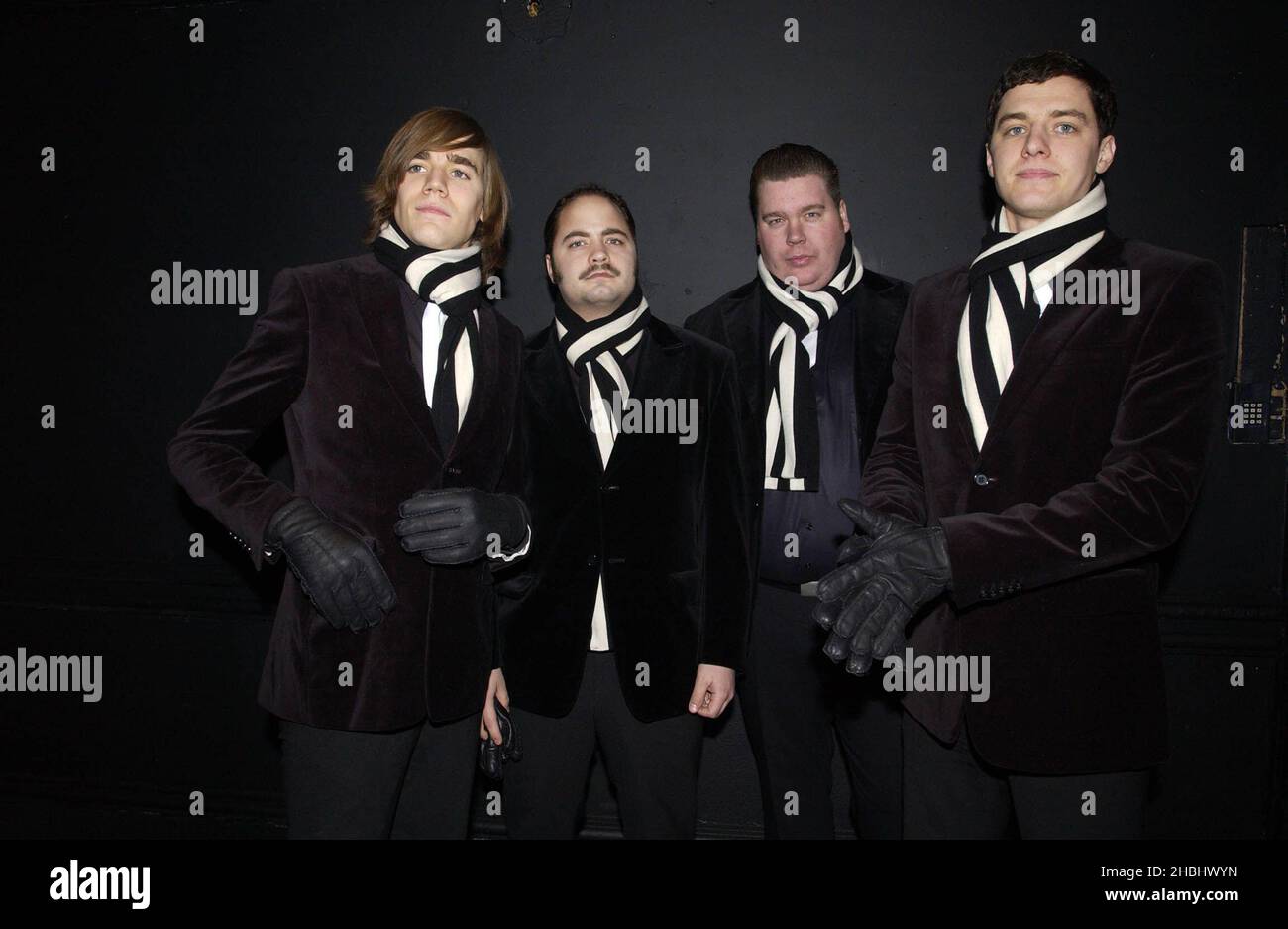 The Hives photographed at the NME Carling awards at PoNaNa in London. 3/4 length . Stock Photo