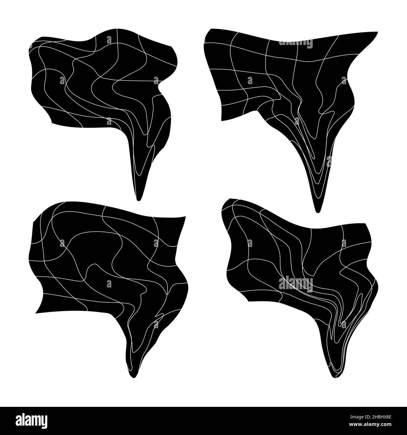 vector retro futuristic design elements 3D grid. Retro graphics set ...