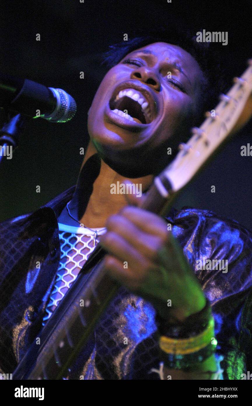 Skin performing live at the Scala in London. Headshot, ex Skunk Anansie  Stock Photo - Alamy