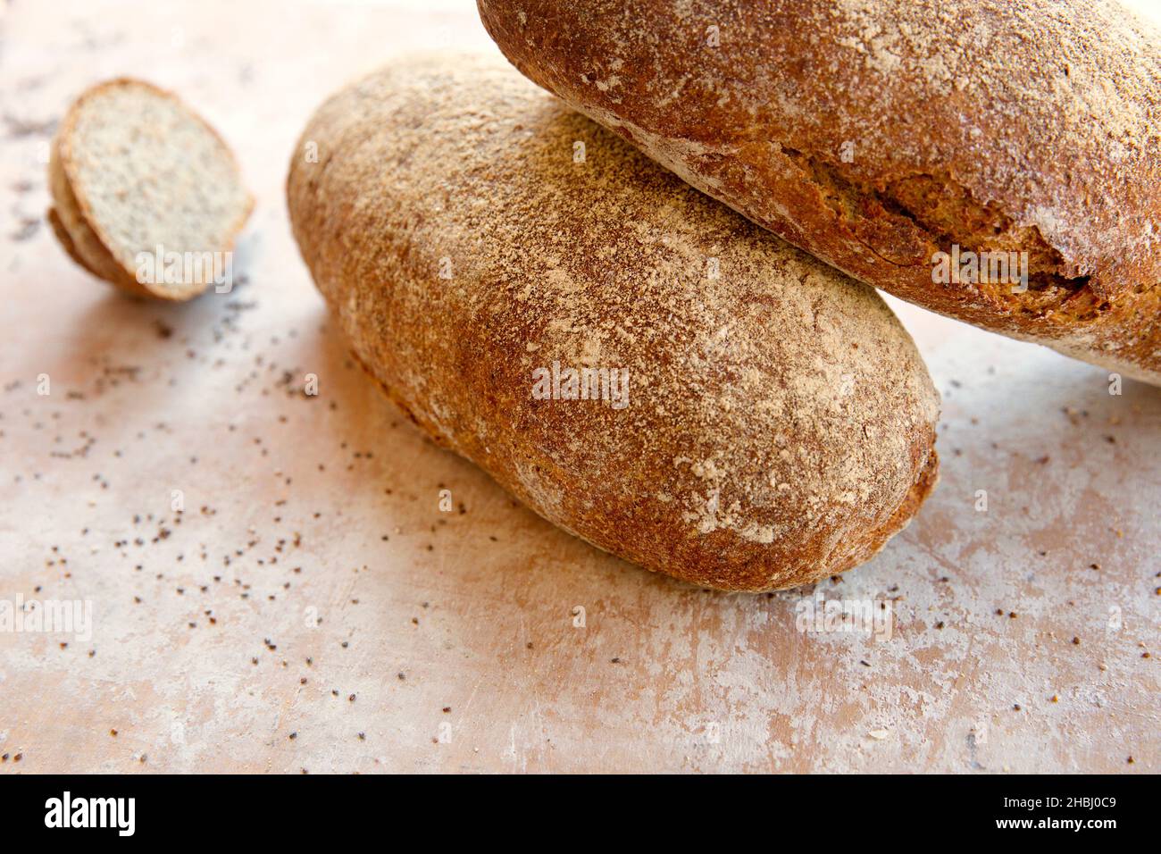 Gluten Free Chia (Salvia hispanica) Bread Stock Photo