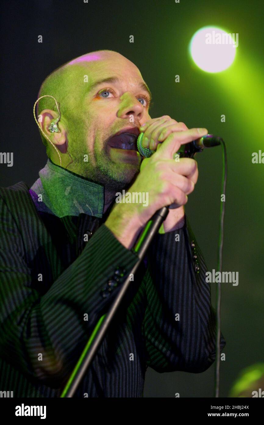 REM, Michael Stipe on stage at the South African Freedon Day Concert