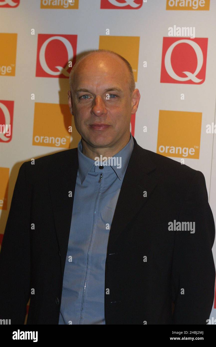 Brian Eno at the Q Awards held at London's Park Lane Hotel. Stock Photo