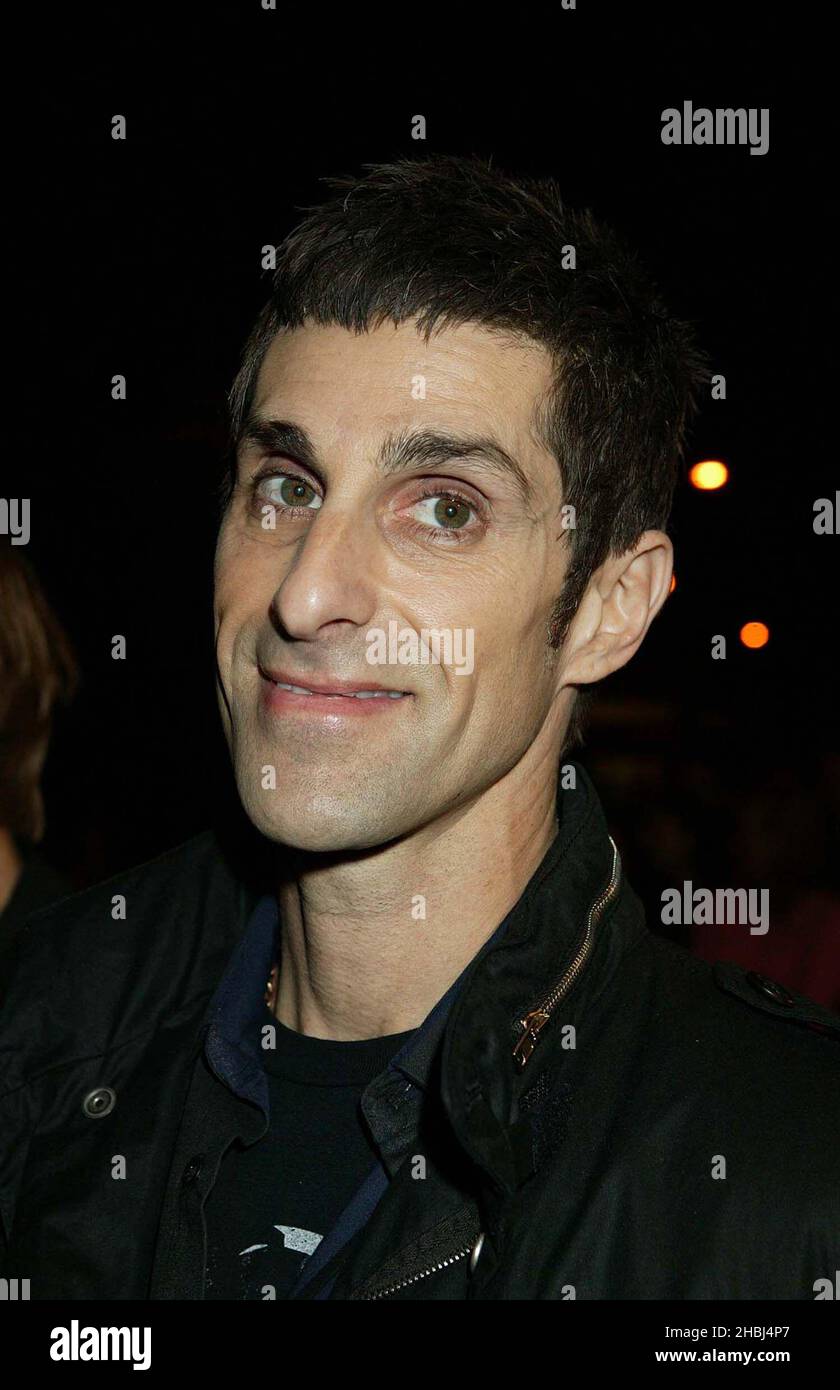 Janes Addiction vocalist Perry Farrell at arrivals at the Q Awards, Park Lane Hotel London. Head Shot Stock Photo