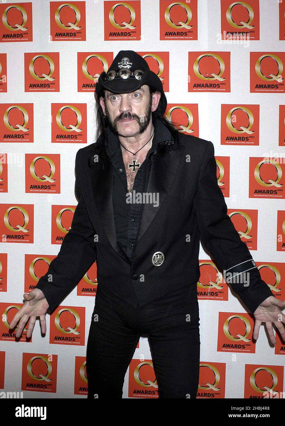 Lemmy from Motorhead at the Q Awards at the Park Lane Hotel, London. Stock Photo
