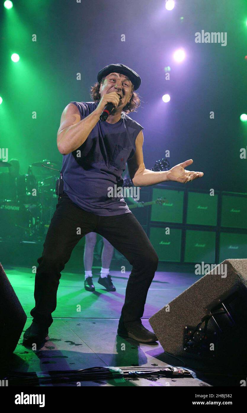 ACDC perform live on stage at the Hammersmith Apollo in London Stock ...