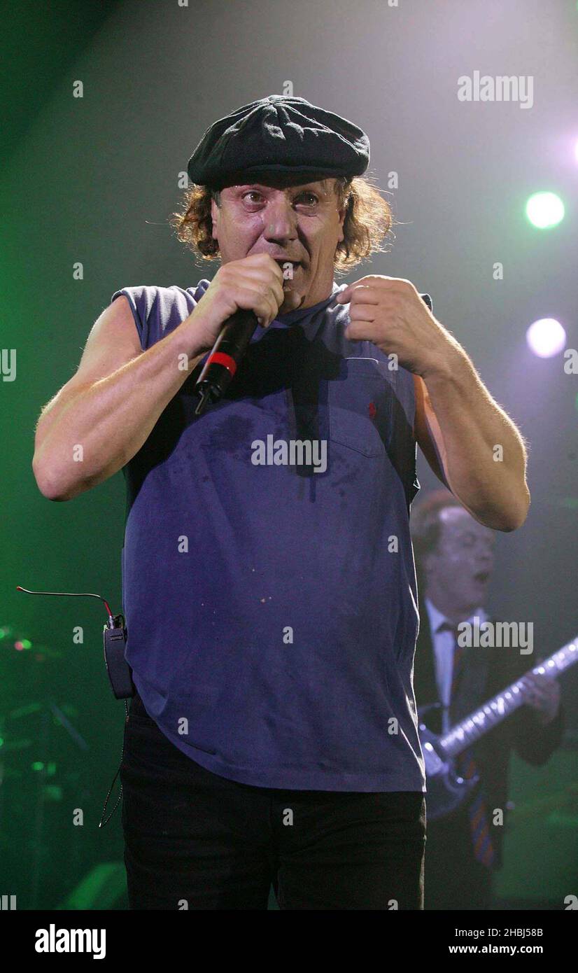 ACDC perform live on stage at the Hammersmith Apollo in London Stock ...