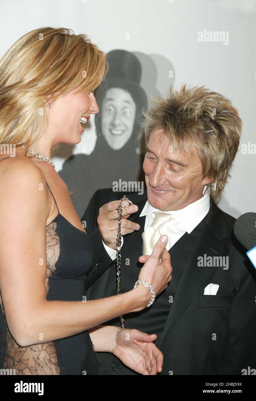 Penny Lancaster and Rod Stewart at the Music Industry Awards at the Grosvenor House Hotel in London. Stock Photo