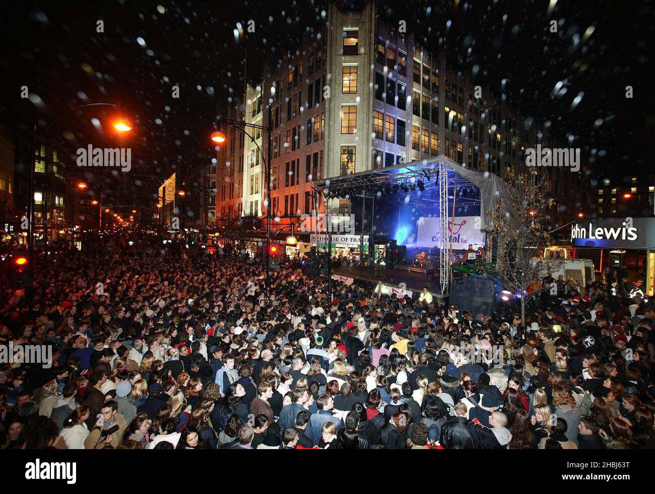 Oxford street lights switched on and crowds at oxford street hires