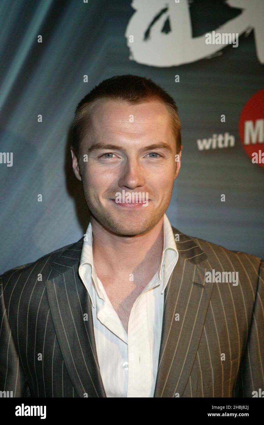 Ronan Keating at the rehearsals for the Brit Awards 2004. Stock Photo