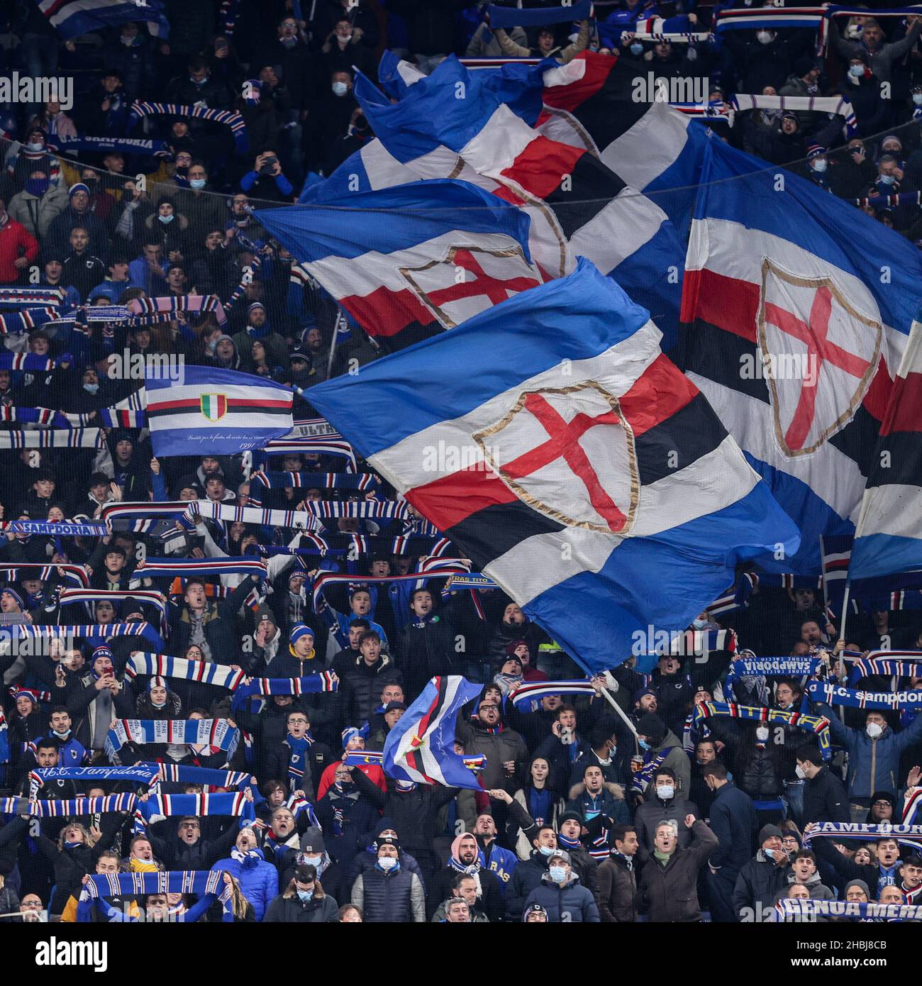 U.C. Sampdoria Fans before a Night Football Match, in Luigi Ferraris  Stadium of Genoa, Genova Italy. Editorial Stock Photo - Image of chair,  bench: 117648103