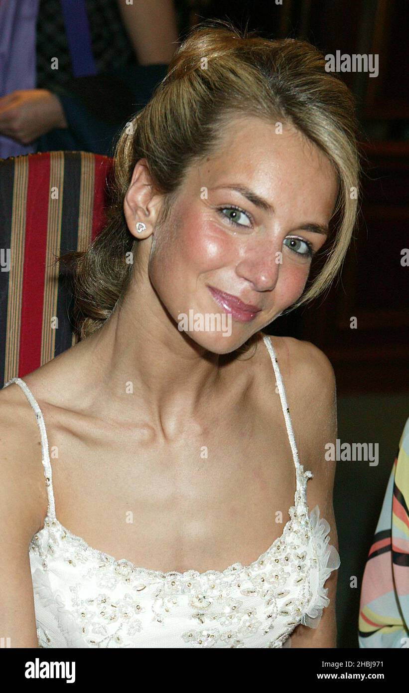 Lady Isabella Hervey attends party following the launch of the 7th NatWest EMMA Awards at La Terrazza, Grosvenor House Hotel in London. Stock Photo