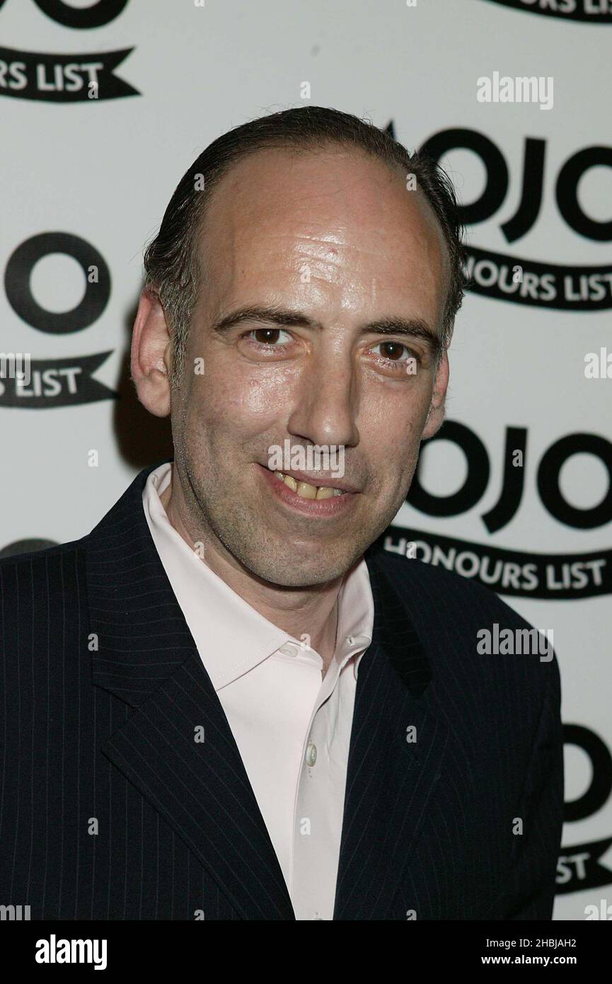 Mick Jones from the Clash head shot posed in the Press room at Mojo Awards at the Banqueting