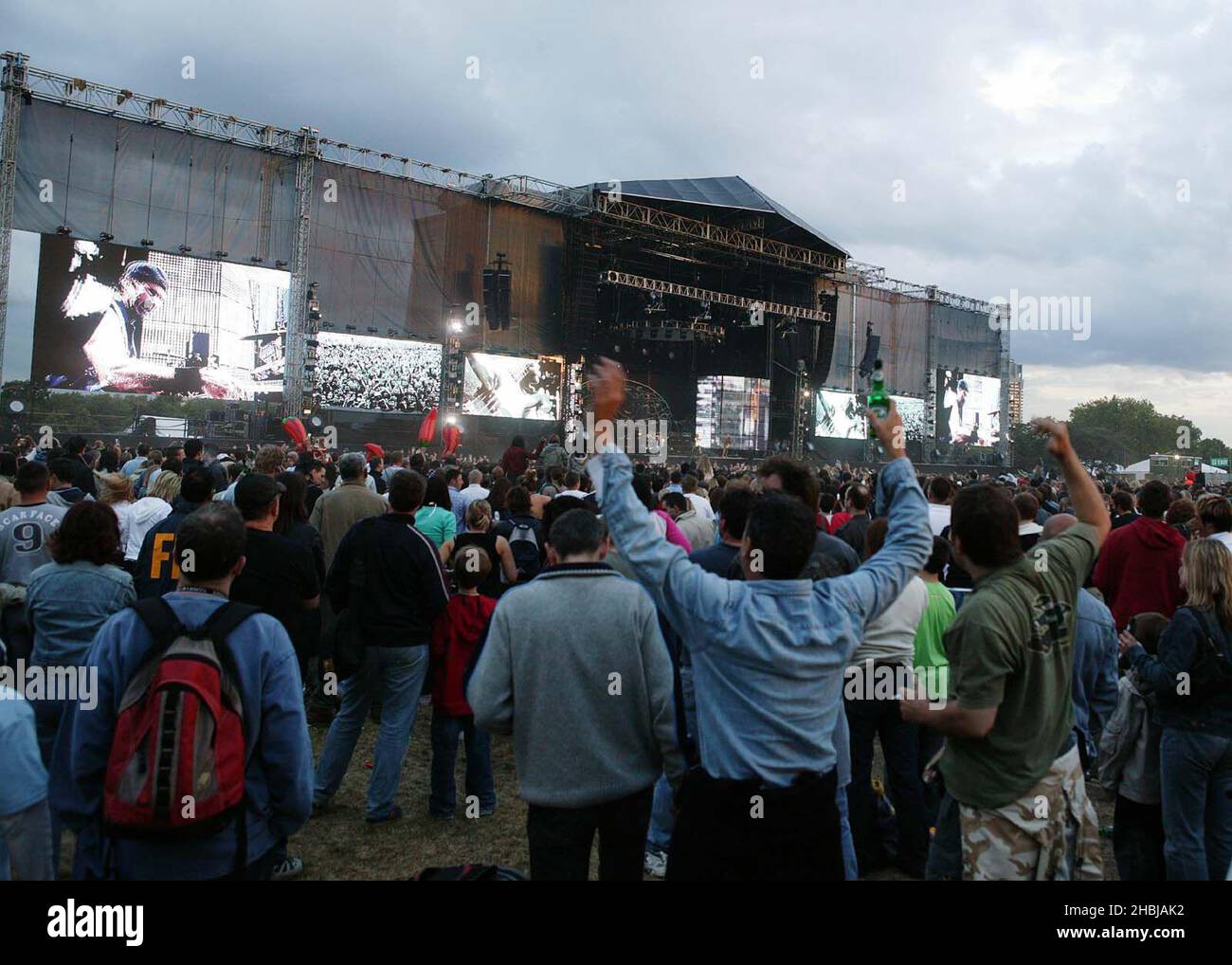 Daniel Radcliffe (Harry Potter) stands on the side of the stage for The