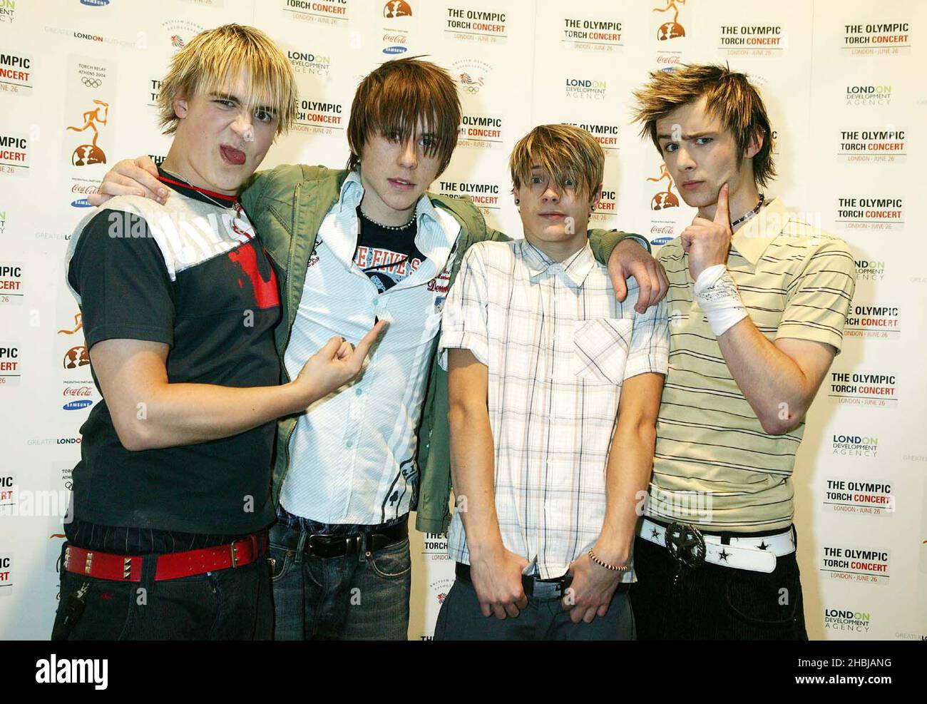 McFly attending the Olympic Tourch Concert,which was held at The Mall