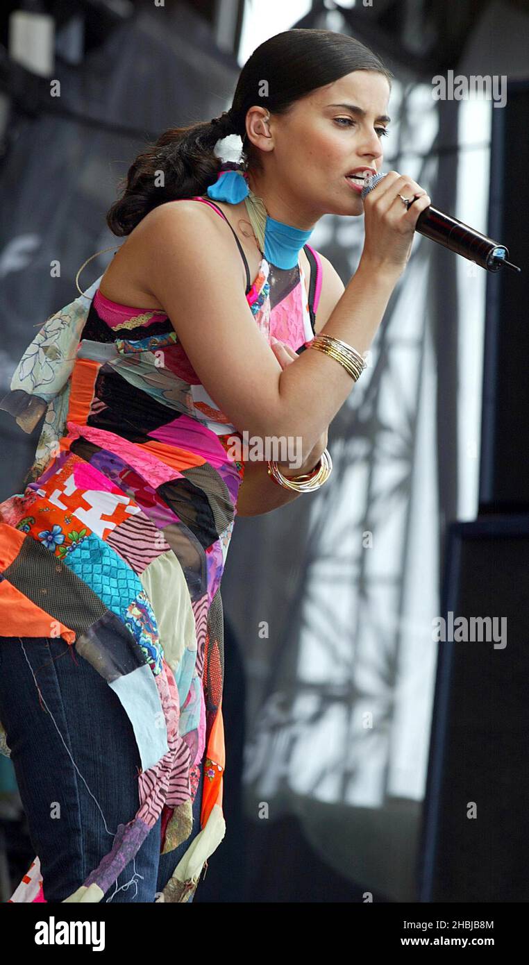 Nelly Furtado performing at the Princes Trust Capital FM Party, in the Park at Hyde Park in London. Stock Photo