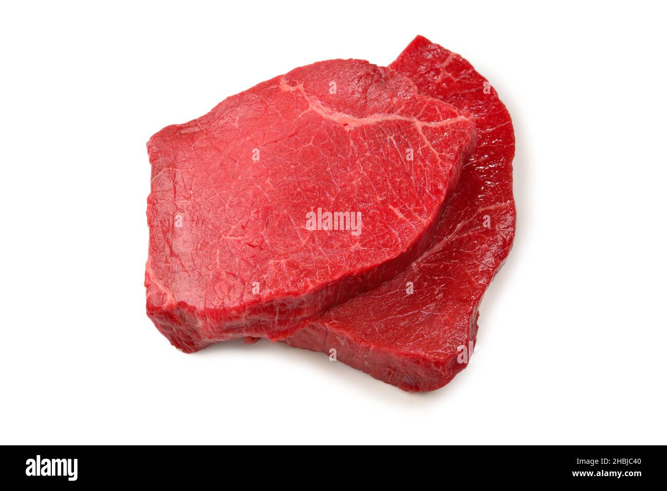 Beef steak isolated on white background Stock Photo - Alamy