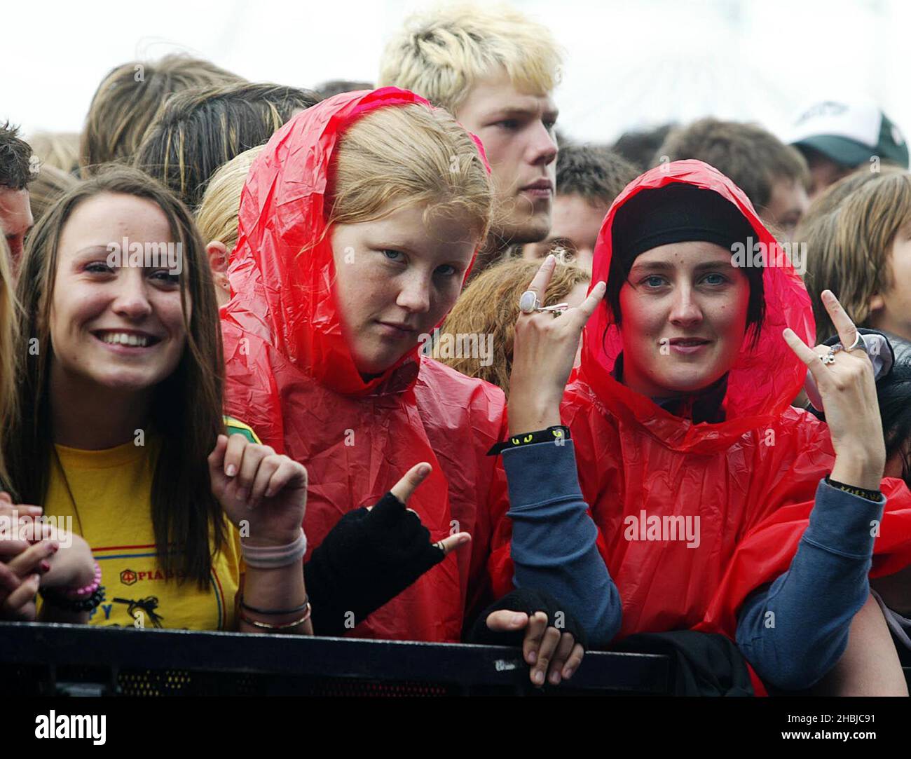 Crowd Scene on the third day of 'The Carling Weekend: Reading Festival' in Reading, England. Stock Photo