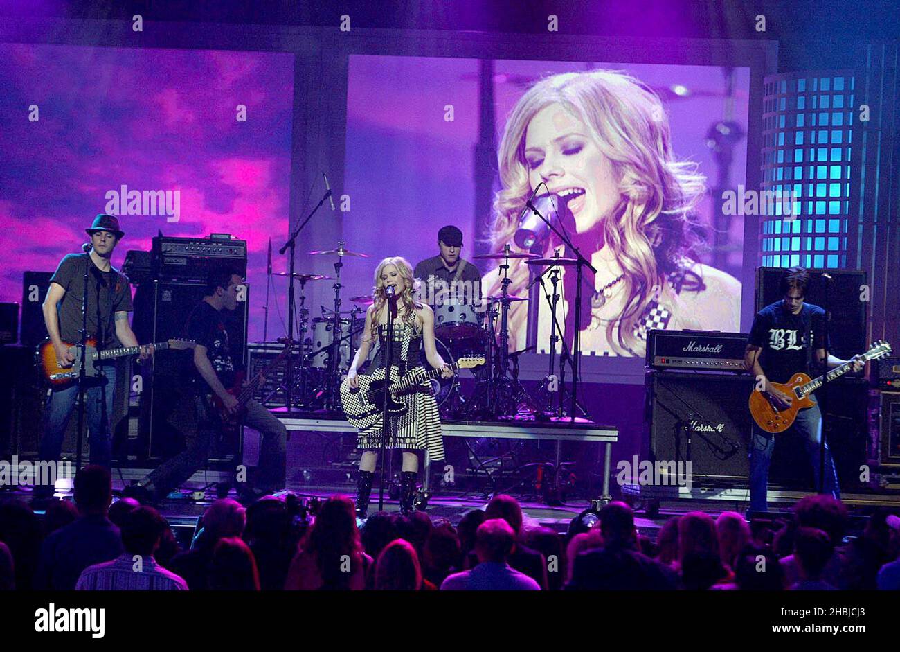 Avril Lavigne at the 2004 World Music Awards in Las Vegas, USA Stock