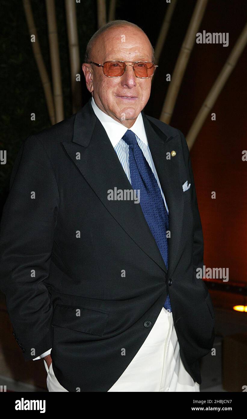 Clive Davis arrives at the Clive Davis Dinner Party prior to the World Music Awards at the Crustacea Restaurant at the Aladdin Hotel in Las Vegas, USA. Stock Photo
