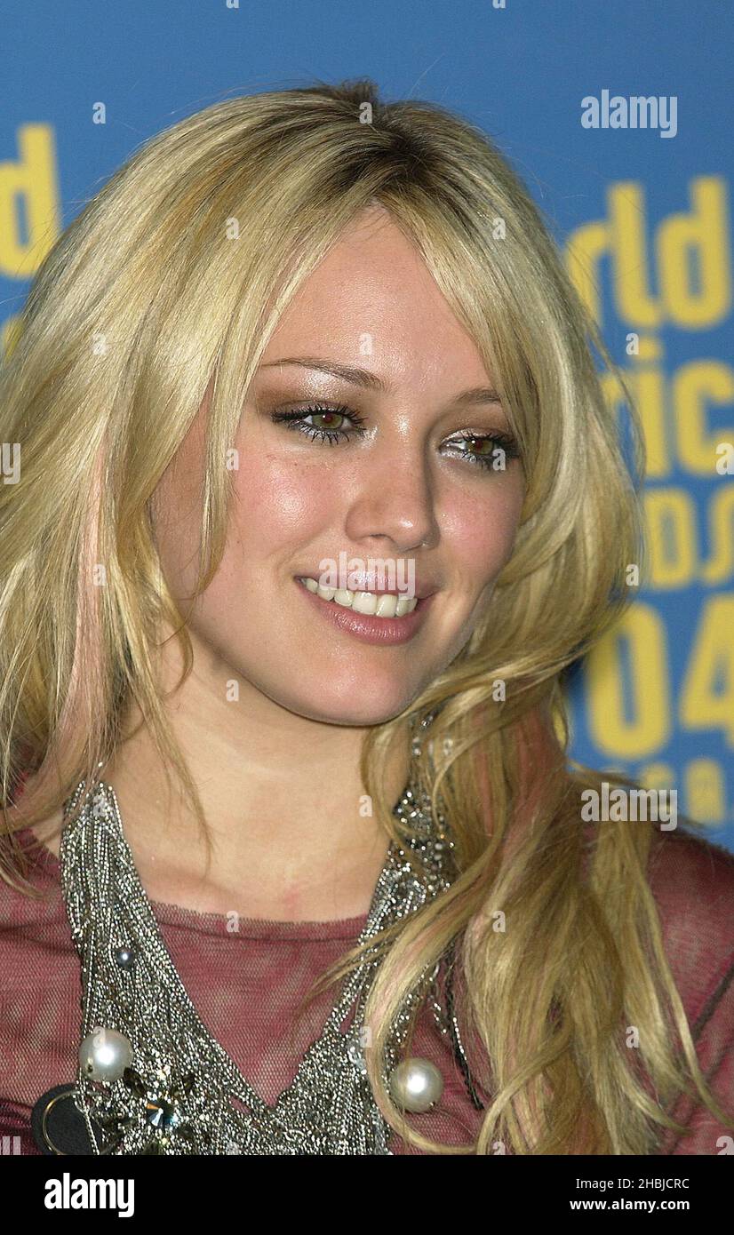 Hilary Duff at the 2004 World Music Awards in Las Vegas, USA Stock ...