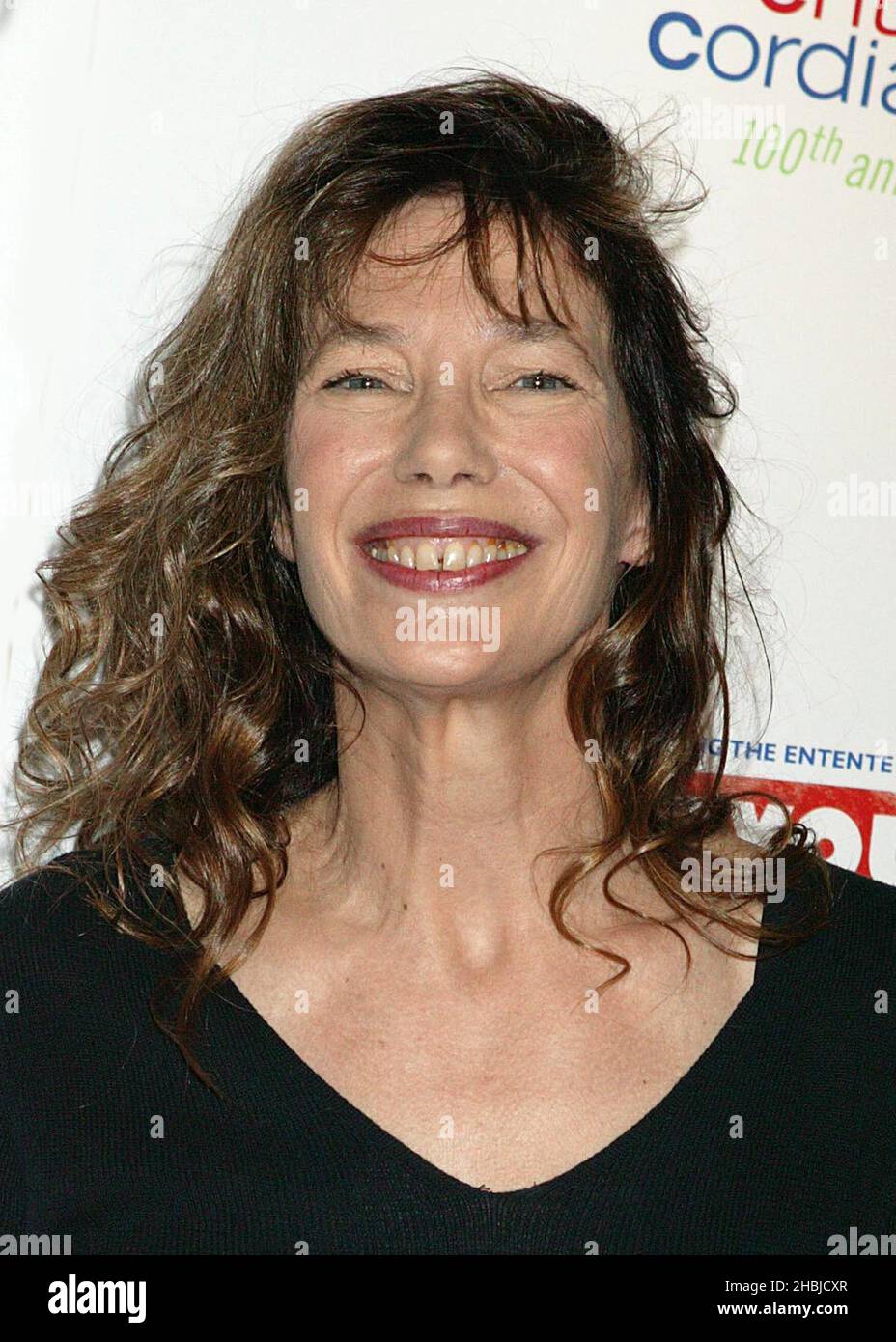 Jane Birkin at the 'Entente Cordiale 100th Anniversary Concert: Rendezvous 100' at Wembley Arena in London. Stock Photo