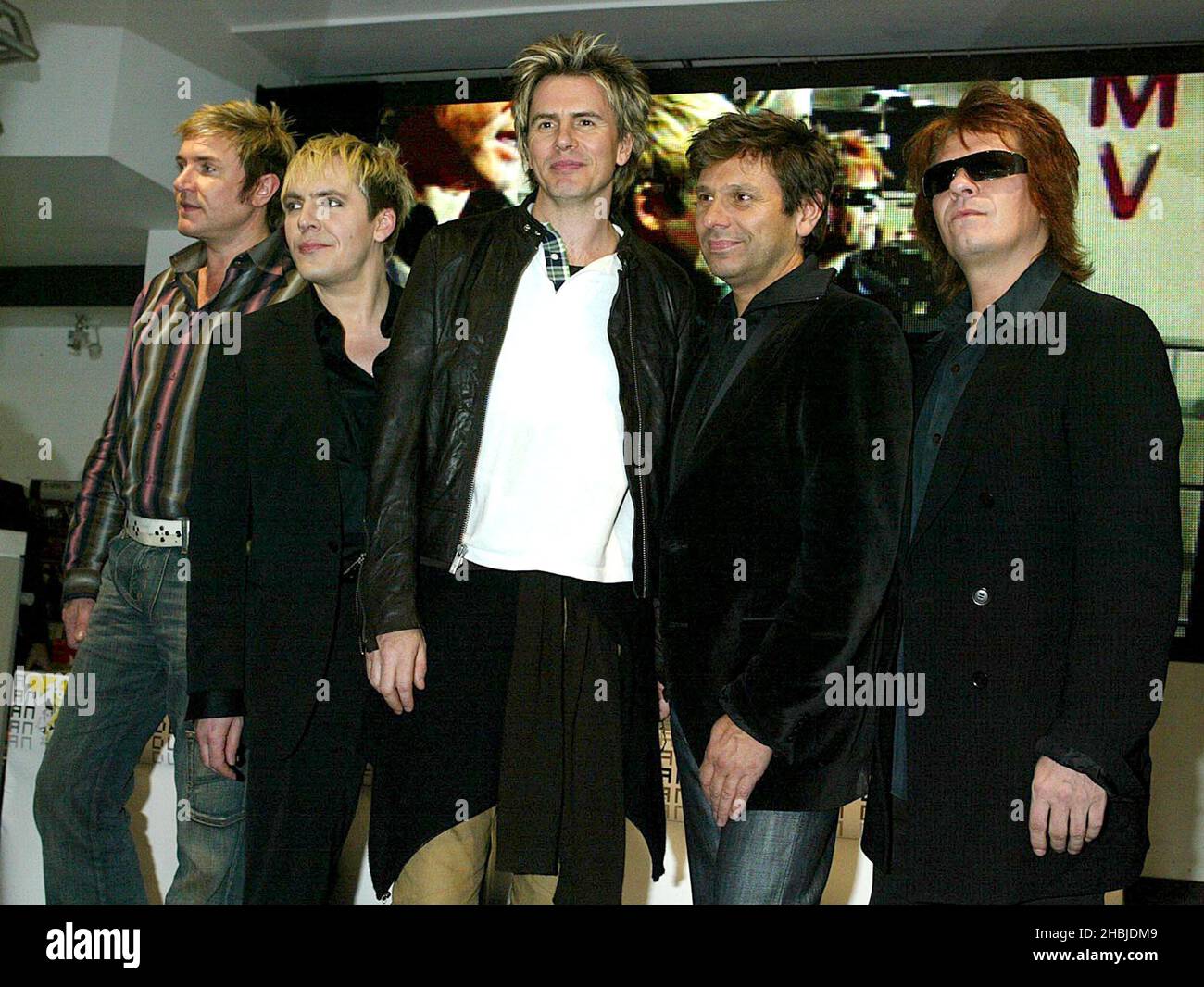 Duran Duran meet and greet fans at HMV Oxford Circus in London Stock